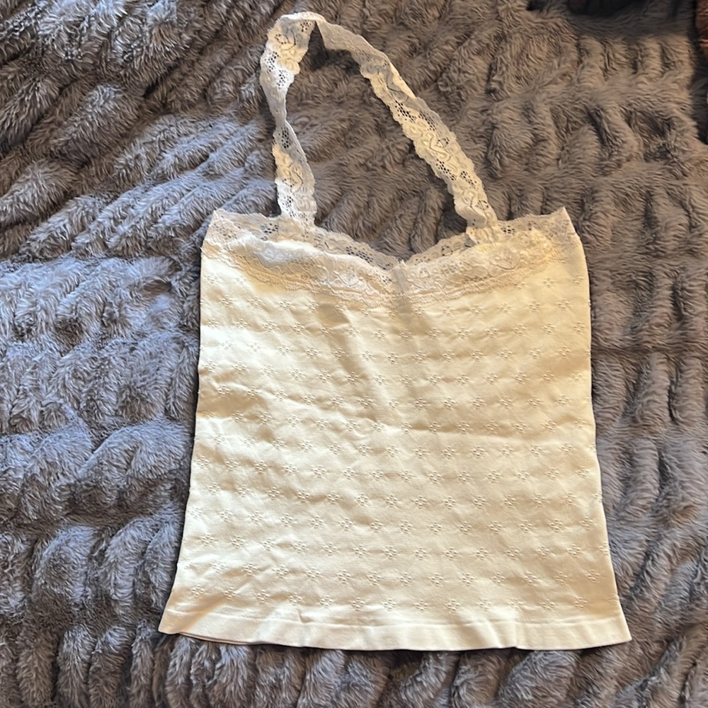 NWOT Free People Eyelet Seamless Halter Top - Picture 2 of 3